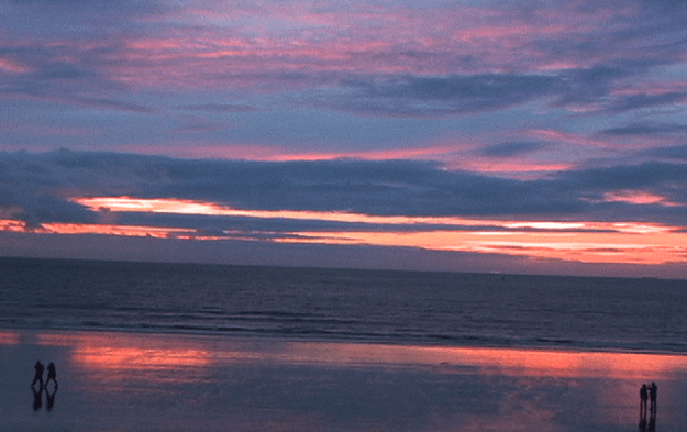 beach scene night le havre
