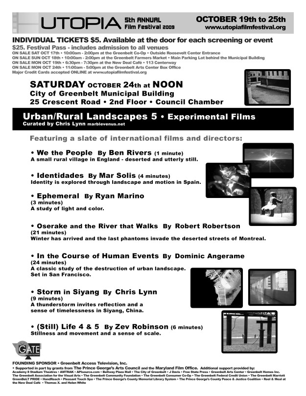 2009 Oct 24 Utopia Urban-Rural 5 Flyer